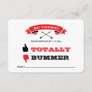 Offbeat Wedding RSVP - Schwarz und Rot