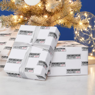Offen am 25. Dezember Weihnachten Geschenkpapier