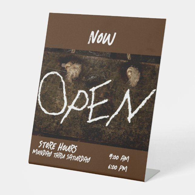 Offen für Unternehmen Sockelschild (Vorderseite)