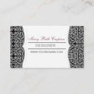 Offen-Nahes klassisches Blumendamast-Muster-Motiv Visitenkarte