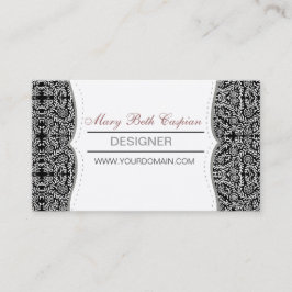 Offen-Nahes klassisches Blumendamast-Muster-Motiv Visitenkarte