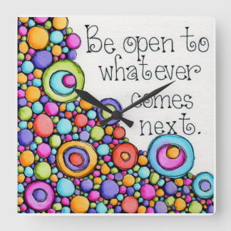 offen quadratische wanduhr