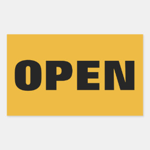 OFFEN RECHTECKIGER AUFKLEBER