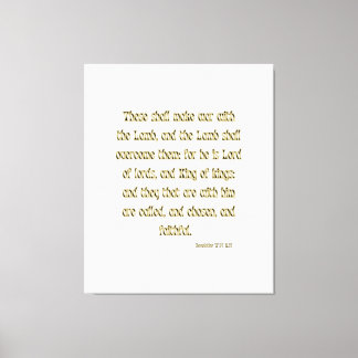 Offenbarung 17:14 Bibel Verse KJV Wall Art Leinwanddruck