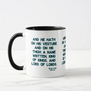 Offenbarung 19:16 KJV Bibelverse Zwei-Tone Tasse