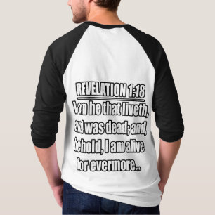 Offenbarung 1:18 KJV. Bibelvers T-Shirt