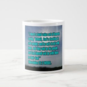 Offenbarung 21:3 WEBU-Tasse Jumbo-Tasse