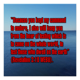 Offenbarung 3:10 WEBU Poster