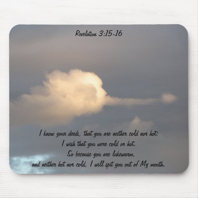Offenbarung 3:15-16 mousepad (Vorne)