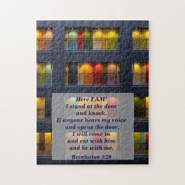 Offenbarung 3:20 Klopfen an der Tür Puzzle (Vertikal)