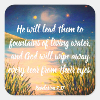 Offenbarung 7:17 Aufkleber für Christliche Bibelbi