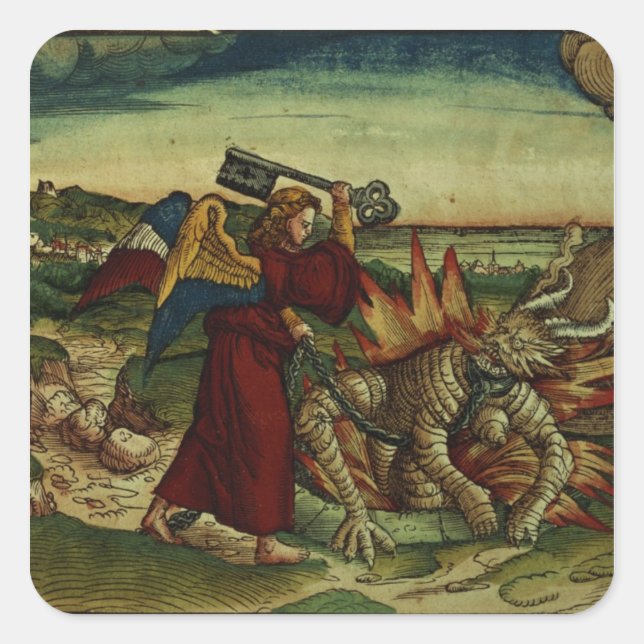 Offenbarung Quadratischer Aufkleber (Vorderseite)