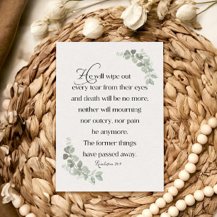 Offenbarungen 21:4 Sympathiekarte Dankeskarte