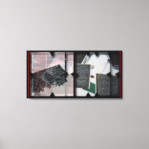 Offene Arbeit über die Open Red 10 Fotomontage-Lei Leinwanddruck