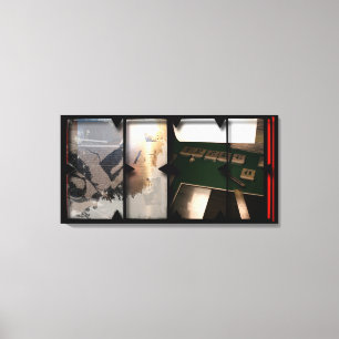 Offene Arbeit über die Open Red 14 Leinwand Fotomo