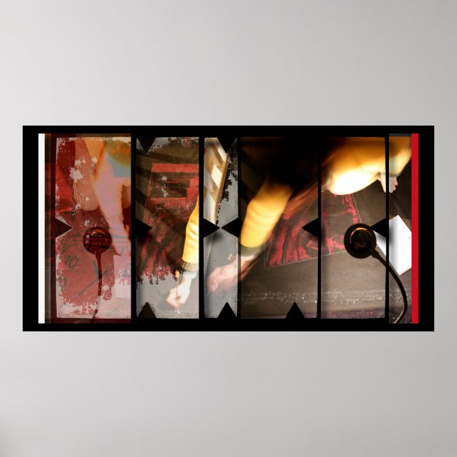 Offene Arbeit zum Open Red 5 Fotomontage Poster (Vorne)