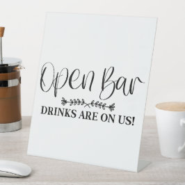 Offene Bar Drinks sind auf unserem Schild "Pedesta
