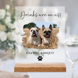 Offene Bar Haustier Trink Acryl Hochzeitsschild fü Acrylschild