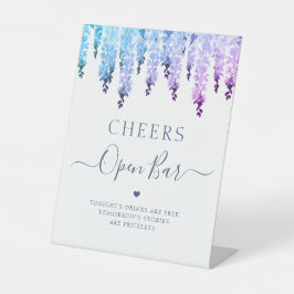 Offene Bar Wedding Sign Watercolor Sockelschild