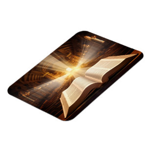 Offene Bibel Lichtstrahlen Magnet