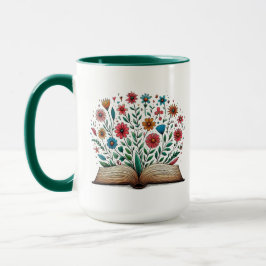 Offene Blume große Combo-Keramik Tasse
