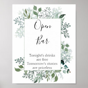 Offene botanische Bar Poster
