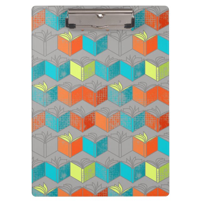 Offene Bücher Klemmbrett (Vorderseite)