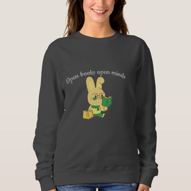 Offene Bücher Sweatshirt (Vorderseite)