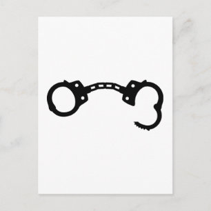 Offene Handschellen Postkarte
