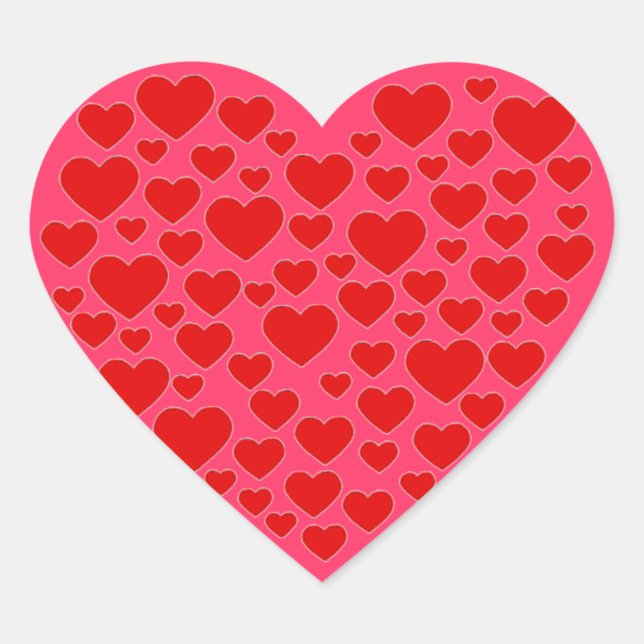 OFFENE Herzen Herz-Aufkleber (Vorderseite)