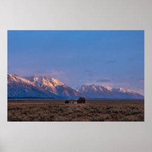 Offene Prärie Grand Teton Poster
