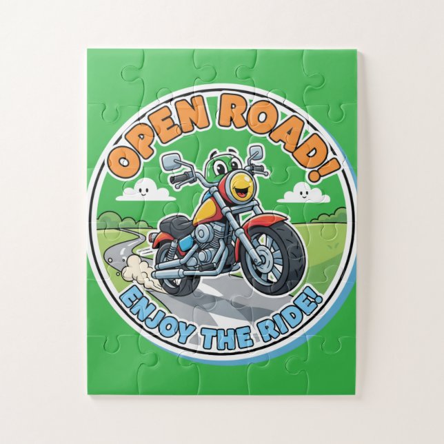 Offene Straße! Genieße die Fahrt! Puzzle (Vertikal)