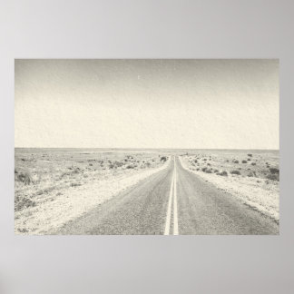 Offene Straße Wüstenfotografie Künstlerin drucken Poster