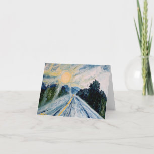 Offene Straßennotecards Karte