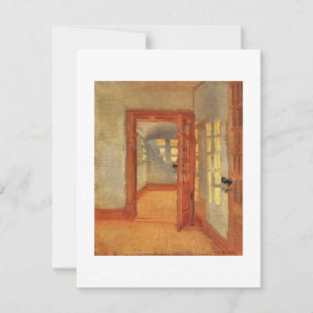 Offene Tür sonniges impressionistisches Interieur  (Vorderseite)