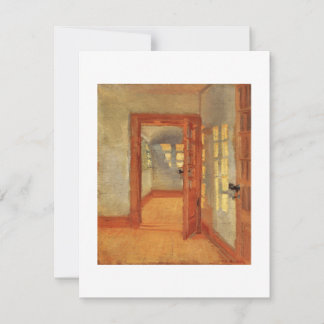 Offene Tür sonniges impressionistisches Interieur 