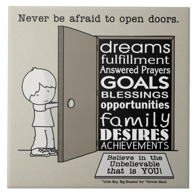 Offene Türen Fliese (Vorderseite)