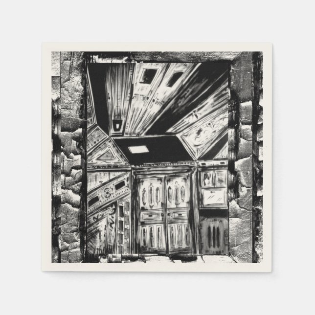 Offene Türen Serviette (Vorderseite)