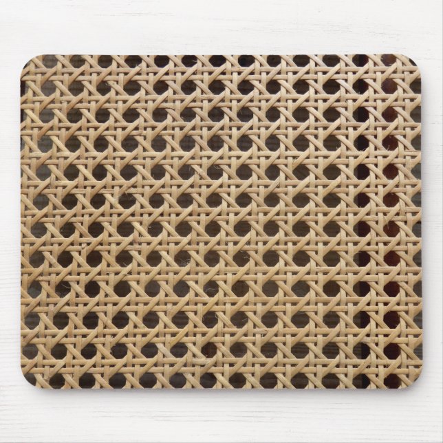 Offene Web-Rattan-Rohr-Mausmatte Mousepad (Vorne)