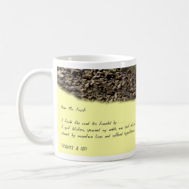 OFFENER BRIEF ZU ROBERT FROST TASSE (Links)
