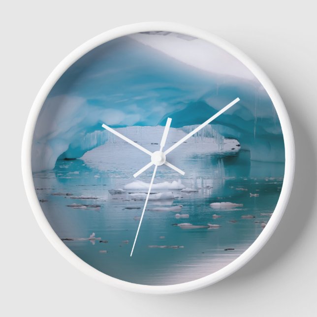 Offener Eisberg-Bogen | Antarktika Uhr (Vorderseite)