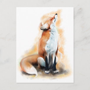 Offener Fuchs. Postkarte