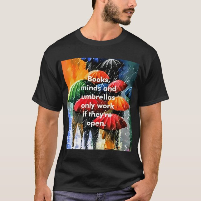 Offener Geist, offene Bücher T-Shirt (Vorderseite)