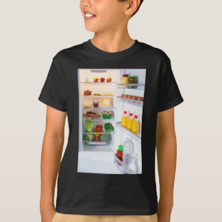 Offener Kühlschrank mit Essen T-Shirt