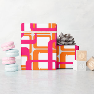 Offenere moderne Rechtecke Mitte des Jahrhunderts Geschenkpapier