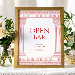Offenes Bar Poster für Goddess-Party