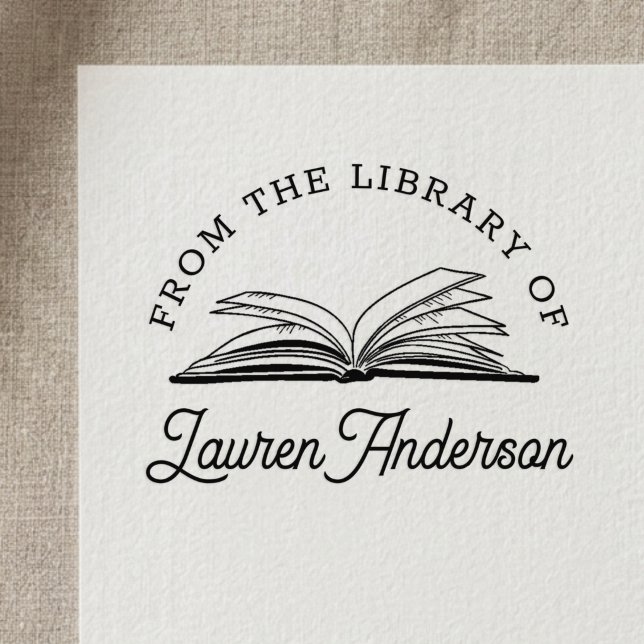 Offenes Buch aus der Bibliothek des Buchzeichens Permastempel (Von Creator hochgeladen)