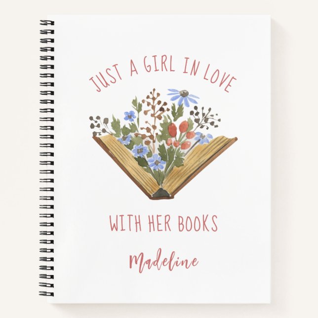 Offenes Buch buchen mit Blume (Vorderseite)