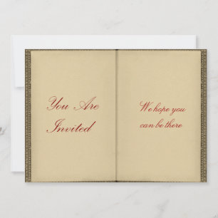 Offenes Buch - Vintage Einladungen