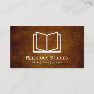 Offenes Buch (Vintage Textur) Visitenkarte